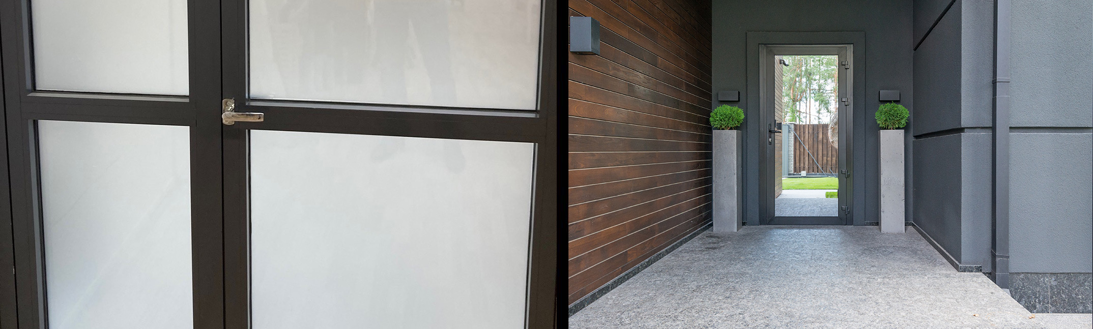 Saunan lasiseinät Raumalla