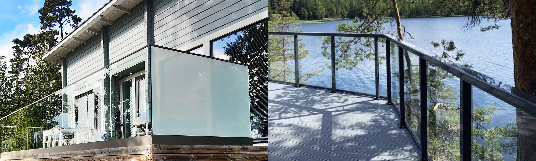 Saunan lasiseinät Raumalla